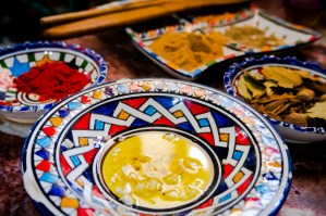 Garlic oil and spices